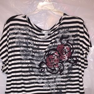 Black and white shirt